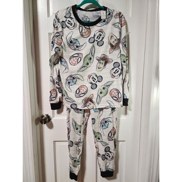 Disney 100 Character Mash Up TargetWomen's Family Pajamas Medium - Picture 10 of 11